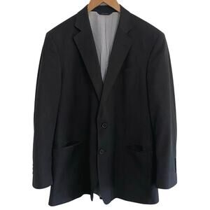 Brooks Brothers Wool Blend Gray Jacket Mens Size 44R Business Office Wedding